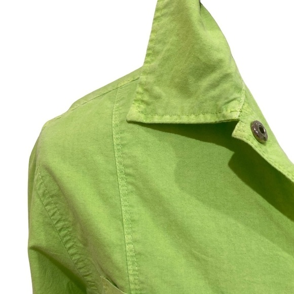 Fresh produce chartreuse lightweight shacket shirt jacket 100% cotton size small - Picture 4 of 9